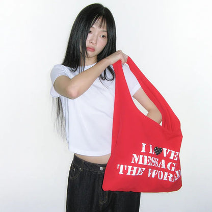 Ames Worldwide Lettering Casual Hobo Bag - 4 colors