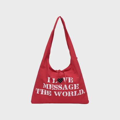 Ames Worldwide Lettering Casual Hobo Bag - 4 colors