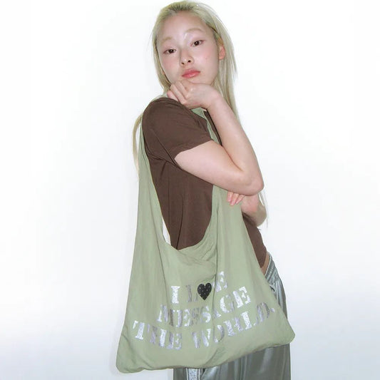 Ames Worldwide Lettering Casual Hobo Bag - 4 colors