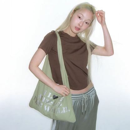 Ames Worldwide Lettering Casual Hobo Bag - 4 colors