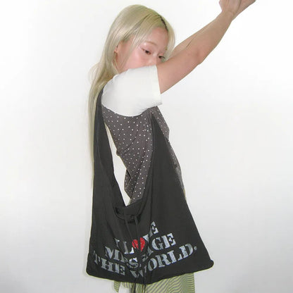 Ames Worldwide Lettering Casual Hobo Bag - 4 colors