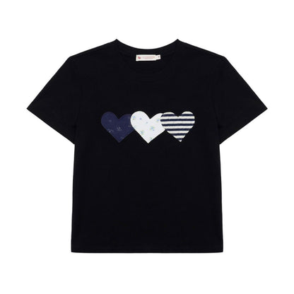Rogin & Rosie Heart Patch Cotton T-shirt - 2 colors