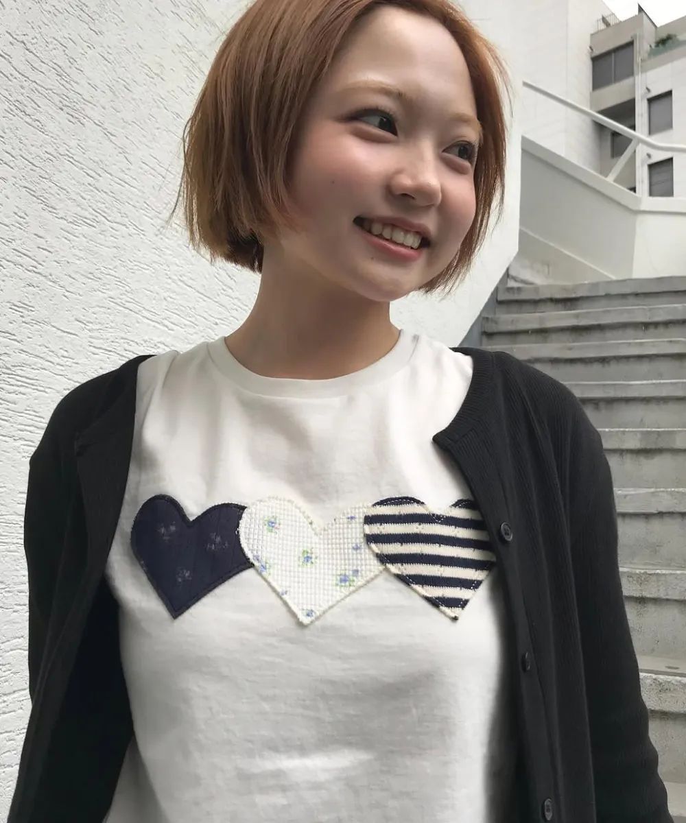 Rogin & Rosie Heart Patch Cotton T-shirt - 2 colors