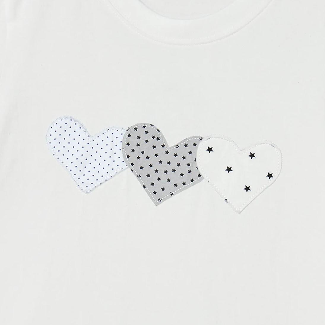 Rogin & Rosie Silver Star Heart Patch Cotton T-shirt