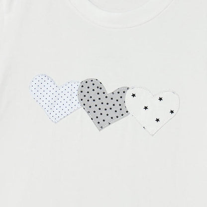 Rogin & Rosie Silver Star Heart Patch Cotton T-shirt