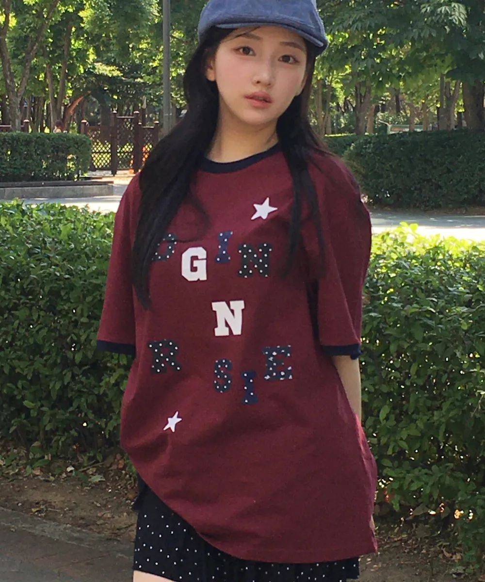 Rogin & Rosie Logo Spell Point Starry Ringer T-shirt - 4 colors