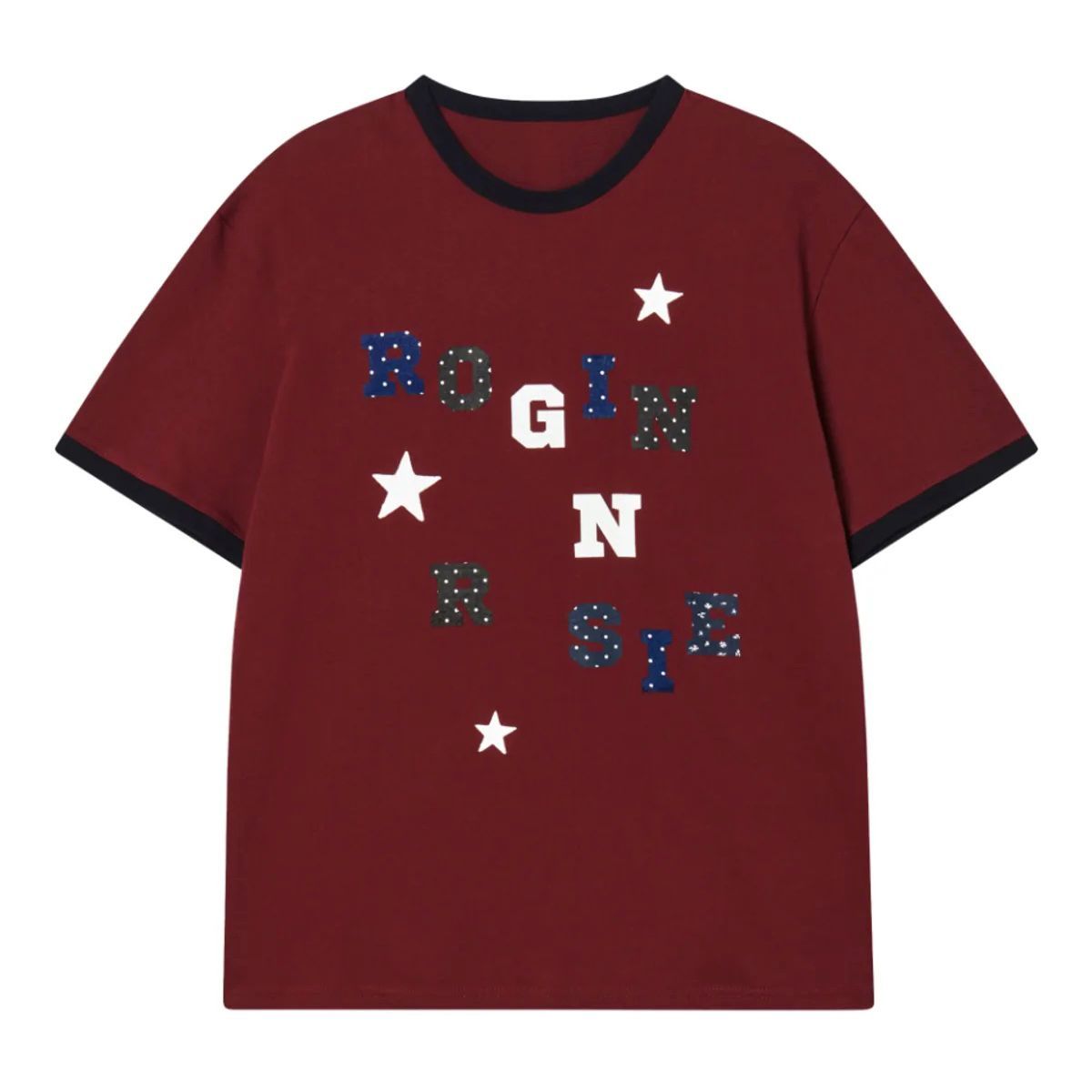 Rogin & Rosie Logo Spell Point Starry Ringer T-shirt - 4 colors