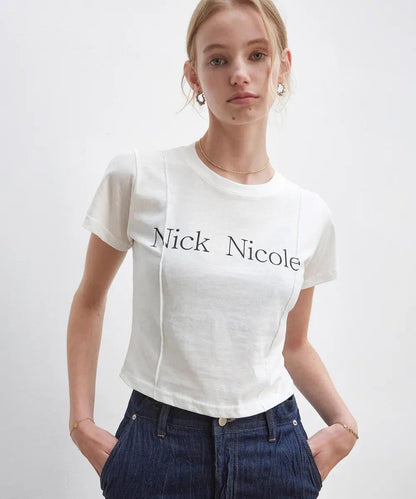 Nicole Pintuck Crop Tee - 4 colors