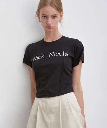 Nicole Pintuck Crop Tee - 4 colors