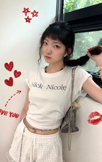 Nicole Pintuck Crop Tee - 4 colors