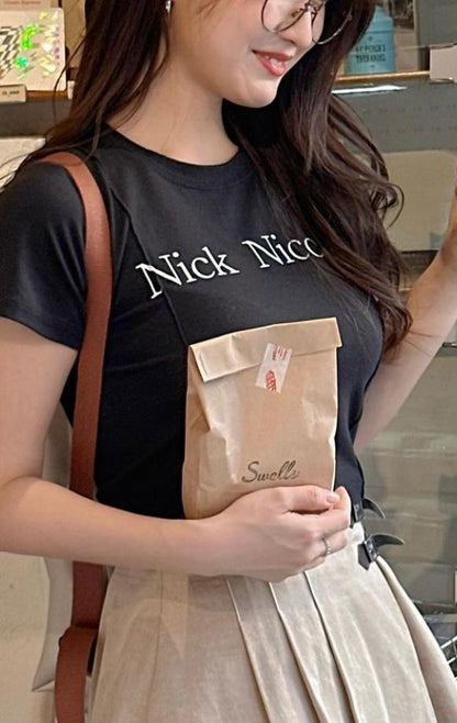 Nicole Pintuck Crop Tee - 4 colors