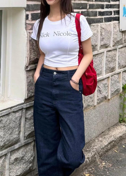 Nicole Pintuck Crop Tee - 4 colors
