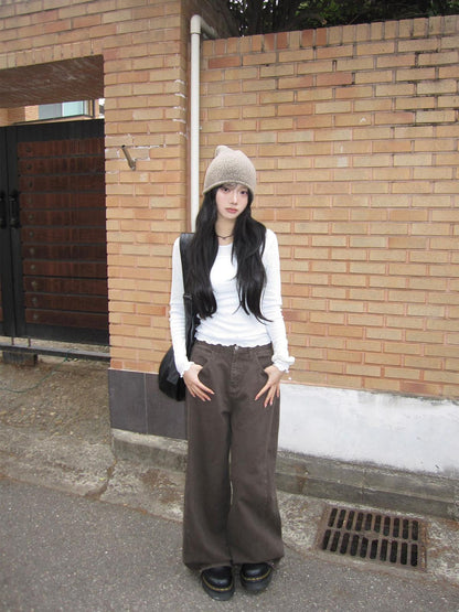 Modimood Side Snap 3Way Wide Cotton Pintuck Pants - 4 colors