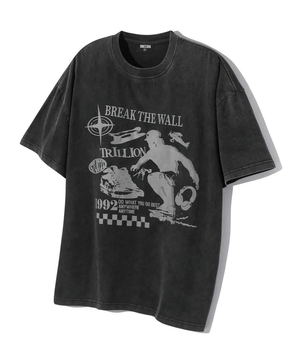Trillion Skateboard Pigment Graphic T-shirt - 5 colors