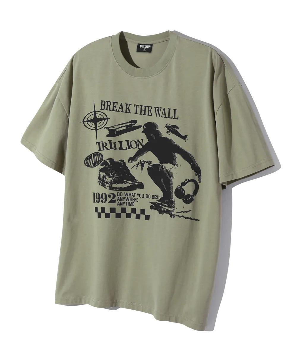 Trillion Skateboard Pigment Graphic T-shirt - 5 colors