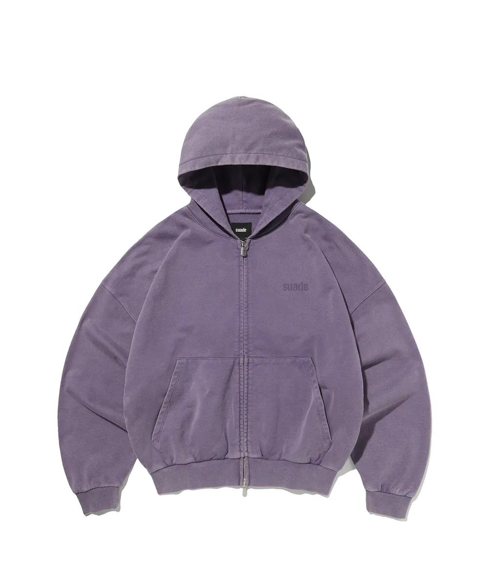suade Cropped Washed Hood Zip Up - 6 colors