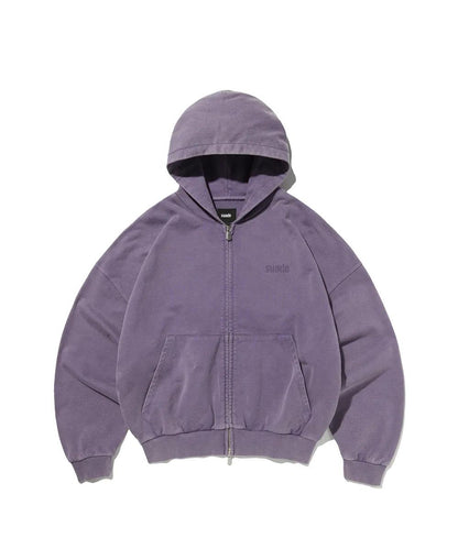 suade Cropped Washed Hood Zip Up - 6 colors